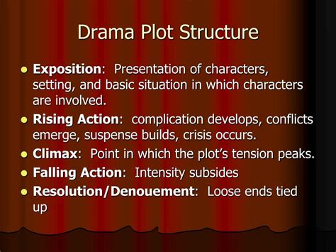 explain plot structure in drama. How does the use of flashbacks affect the overall narrative?